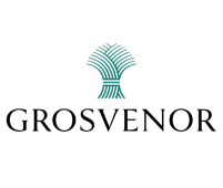 Grosvenor Logo with a teal wheatsheaf
